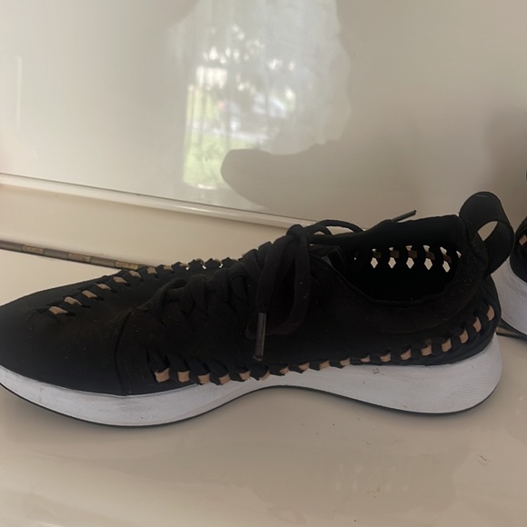 Suede sneakers, black, dressed once, very good condition - Picture 5 of 6